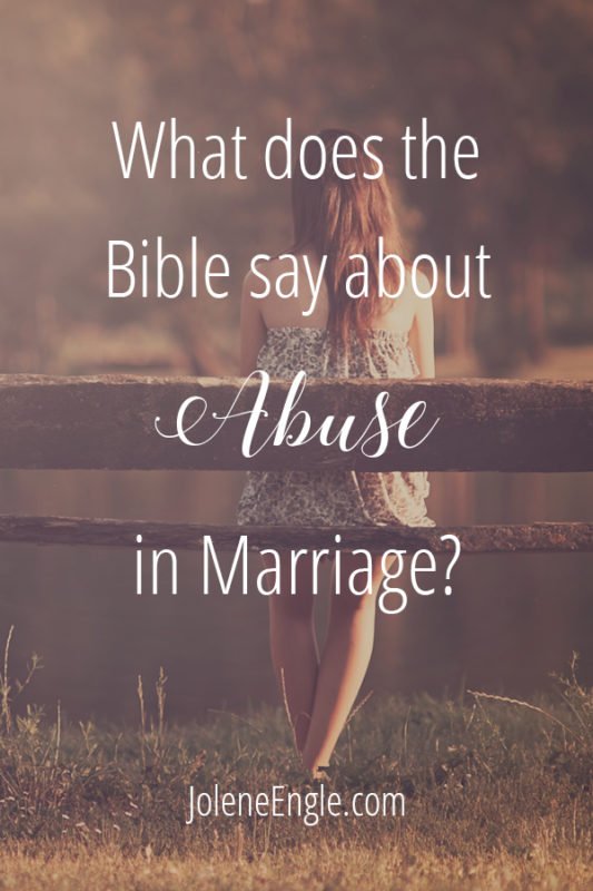 What does the bible say about abuse in marriage?