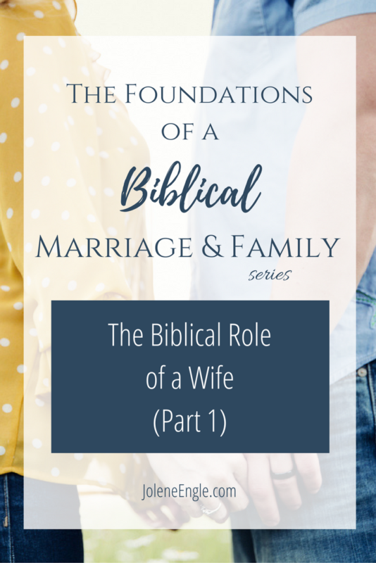 The Biblical Role of a Wife Part 1